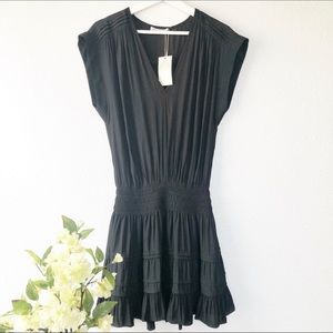EUC. Worn 1 time. sz L Ramy Brook Vanessa Smocked Mini Dress. SOLD OUT!
